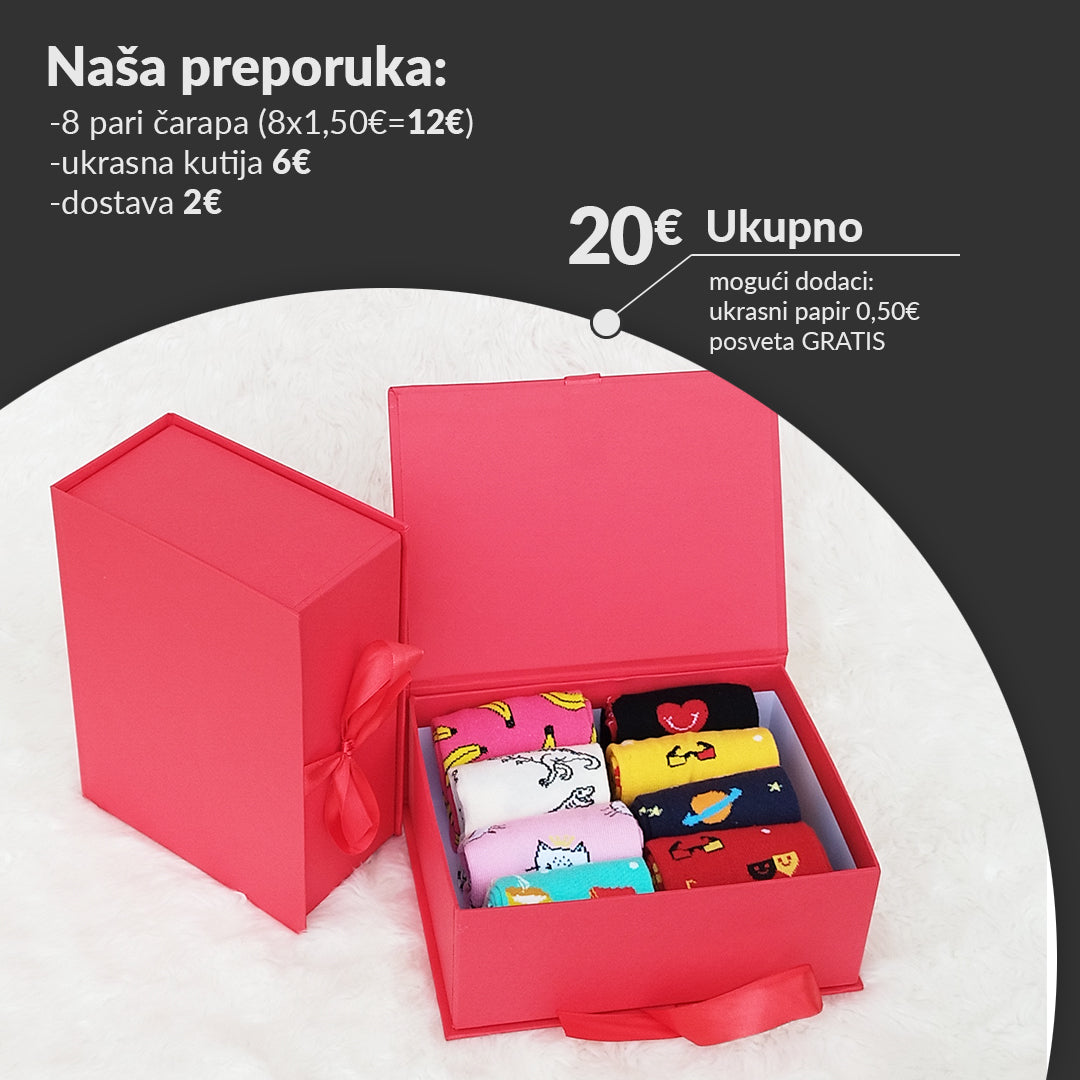 Crvena ukrasna kutija sa mašnicom