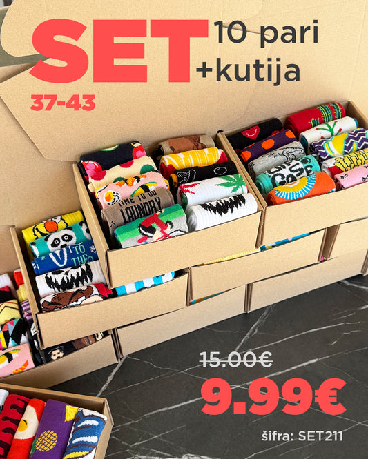 🎁Kutija iznenađenja - mix 10 pari broj 37-43