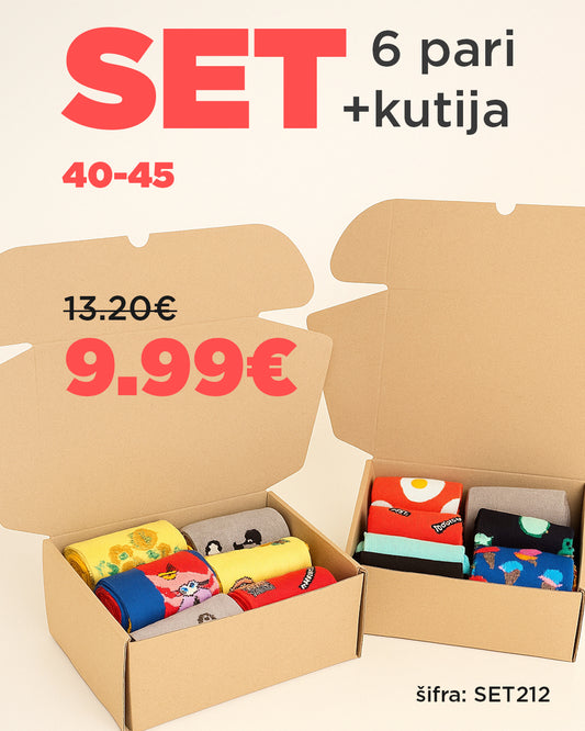 🎁Kutija iznenađenja - mix 6 pari broj 40-45