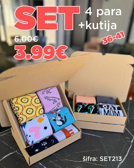 🎁Kutija iznenađenja - mix 4 para broj 36-41
