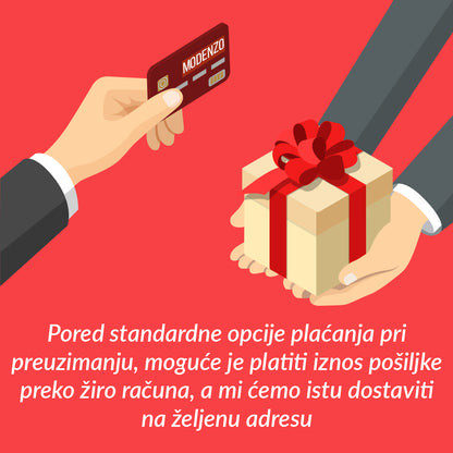Crvena ukrasna kutija sa mašnicom